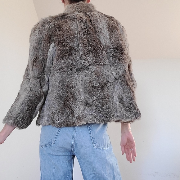 VINTAGE - RABBIT FUR COAT - Picture 4 of 12